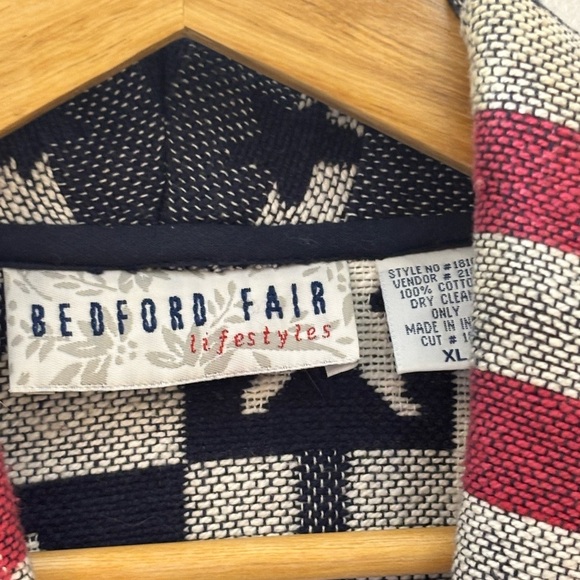 Vintage Bedford Fair Americana Flag Tapestry Blazer - Picture 2 of 10